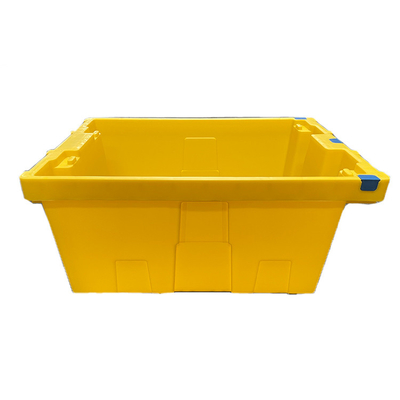 Boîte 100% durable 275mm résistante en mouvement jaune d'UE de X.400 X de la caisse en plastique de HDPE 600