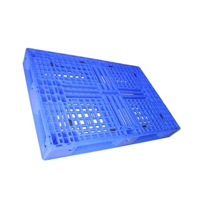Palettes en plastique d'euro bleu de polyéthylène 1200 x 800 coureurs des biens trois