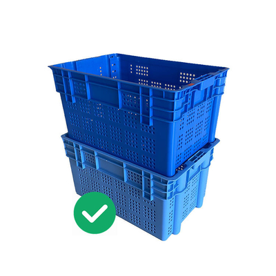 Résistant UV dynamique empilable de la charge 50Kg de caisses en plastique de nourriture de HDPE