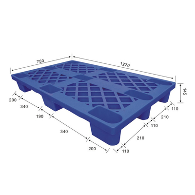 ISPM 15 1270x750 a réutilisé la palette à quatre voies de HDPE d'entrée de palettes en plastique
