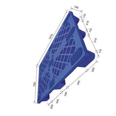 Poignées ergonomiques en plastique réutilisables gauches des palettes 1270x750 de HDPE