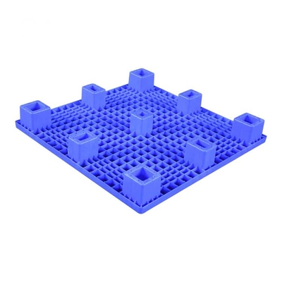 1000 x 1000 x 140 charge bleue empilable du HDPE 600kg de palettes en plastique de surface plane