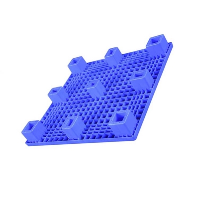 Palette plate de moulage par injection de HDPE de grille bleue de PE 1000 x 1000 millimètres d'empilable pour l'usine de nourriture