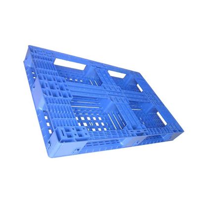 Palettes en plastique d'euro bleu de polyéthylène 1200 x 800 coureurs des biens trois