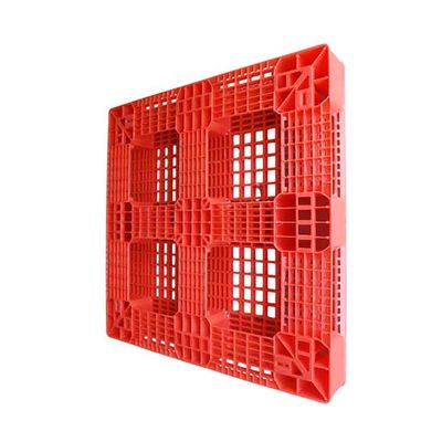 HDPE rouge de 1100 x 1100 palettes en plastique industrielles