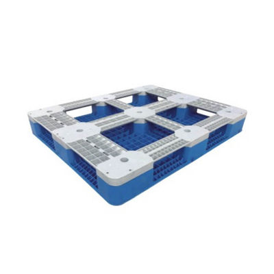 Palette en plastique empilable en plastique de la palette 1.2x1m de bleu composé de PE