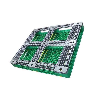 Charge dynamique en plastique industrielle faite face simple verte 1500Kg des palettes 48X40