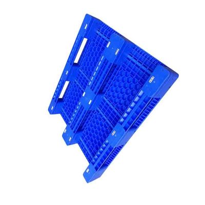 Palettes en plastique d'économie bleue de la charge 6T statique palettes en plastique bleues de 120 x de 100cm