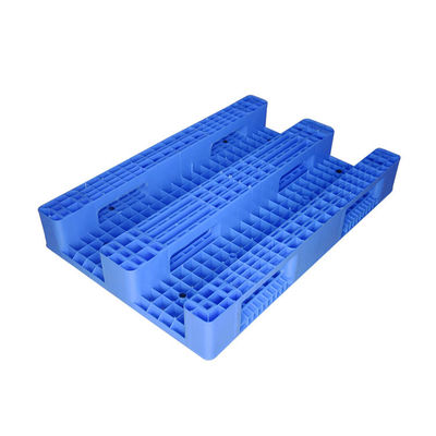 Palettes en plastique d'euro de HDPE 1200 x 800 grands coureurs en plastique de la palette trois