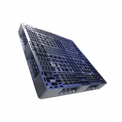 Palettes en plastique de Rackable de PE noir hygiénique système à boucle fermée 1100 x 1100
