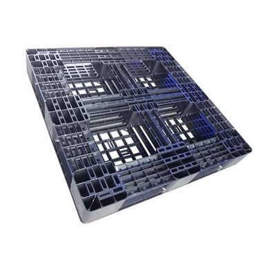 Palettes en plastique de Rackable de PE noir hygiénique système à boucle fermée 1100 x 1100