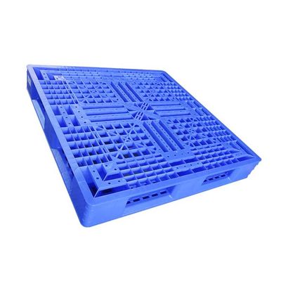 Côté simple bleu 1100 x 1100 palettes en plastique pour le HDPE de réserve d'entrepôt