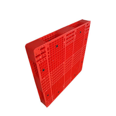 Palette 1200x1200 6000Kg en plastique empilable rouge hygiénique de PE pour l'entrepôt