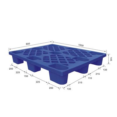HDPE 1250X1050 dynamique en plastique empilable hygiénique des palettes 500Kg