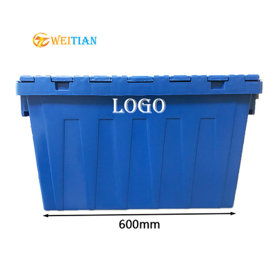 anti charge 50Kg de HDPE de Hygien de glissement des boîtes 60L mobiles en plastique réutilisables