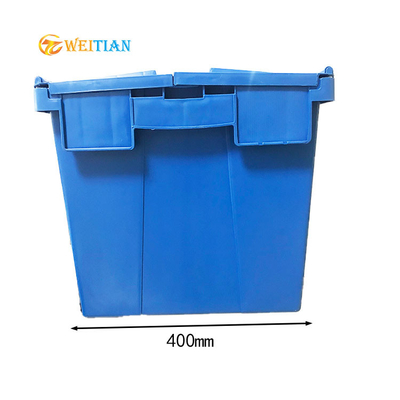 Le HDPE logistique en plastique 60L de la boîte ISO9001 a attaché des conteneurs de distribution de couvercle