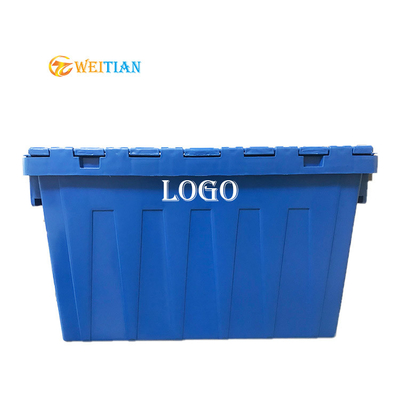 caisses en mouvement empilables bleues de la charge 50Kg de HDPE logistique en plastique de boîte du poids 3000g