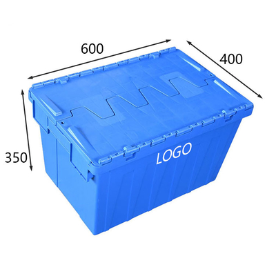 caisses en mouvement empilables bleues de la charge 50Kg de HDPE logistique en plastique de boîte du poids 3000g