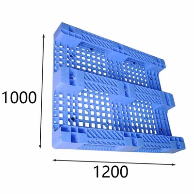 Acides en plastique bleus des palettes 1200X1000Mm de Rackable de HDPE résistants