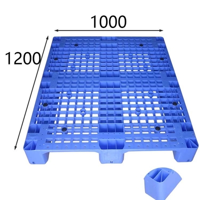 Charge statique 6000 kilogrammes de Rackable HDPE standard 1200x1000 bleu de palettes en plastique d'euro