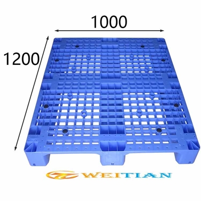 Palettes en plastique empilables ergonomiques charge 1200 x 1000 statique 5500 kilogrammes pour des chariots élévateurs
