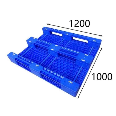 PE en plastique 1200 x 1000 bleus de palette de HDPE industriel entrée de 4 manières