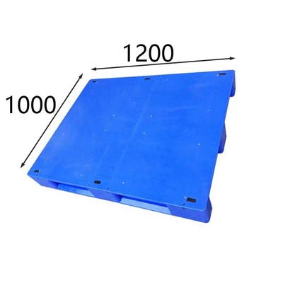 Euro palettes en plastique renforcées 1200 X 1000 HDPE bleus/PE à plat résistant